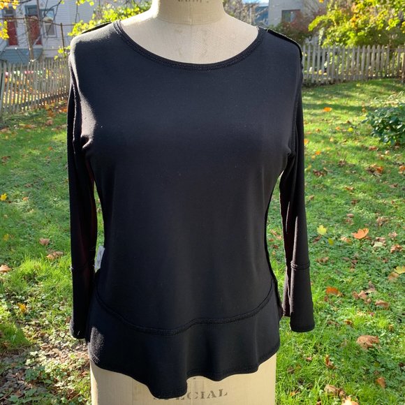 Simpli Black Top with Peplum - Picture 8 of 10